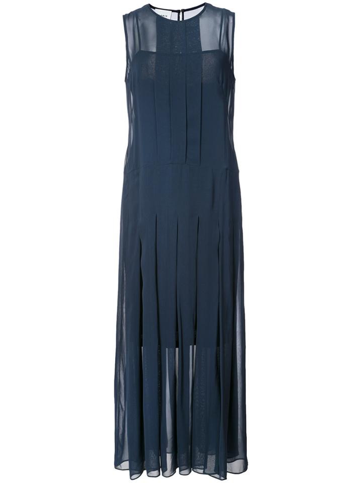 Akris Punto Sheer Long Shift Dress - Blue