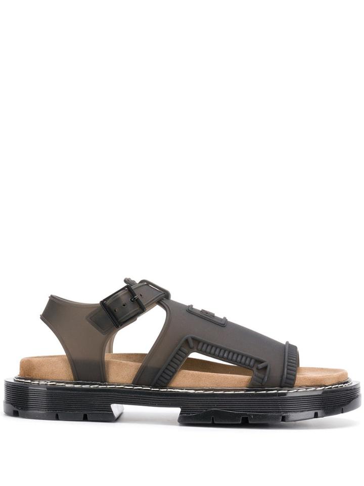 Kenzo Logo Open-toe Sandals - Black