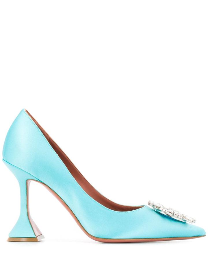 Amina Muaddi Embellished Pumps - Blue