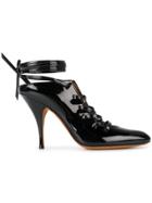 Givenchy Lace Up Pointed Toe Mules - Black