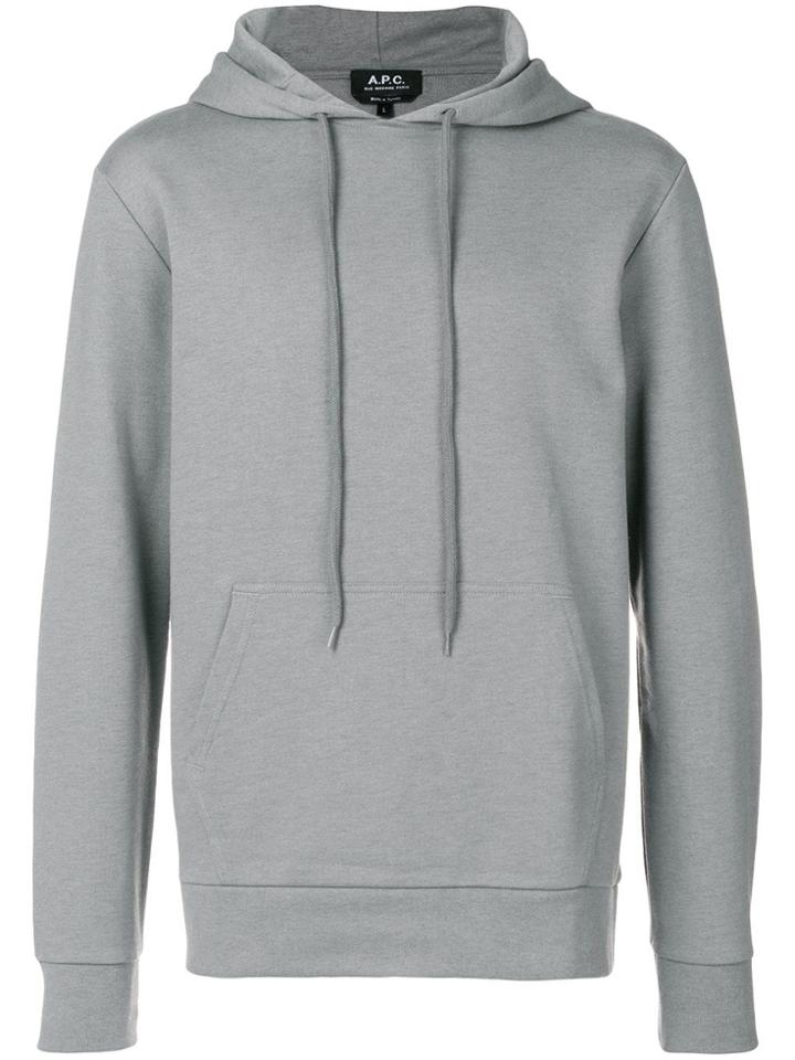A.p.c. Drawstring Hoodie - Grey