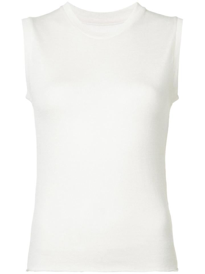 The Elder Statesman Royal Muscle Knitted Top - White