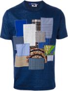 Junya Watanabe Comme Des Garçons Man Patchwork T-shirt, Men's, Size: M, Blue, Linen/flax