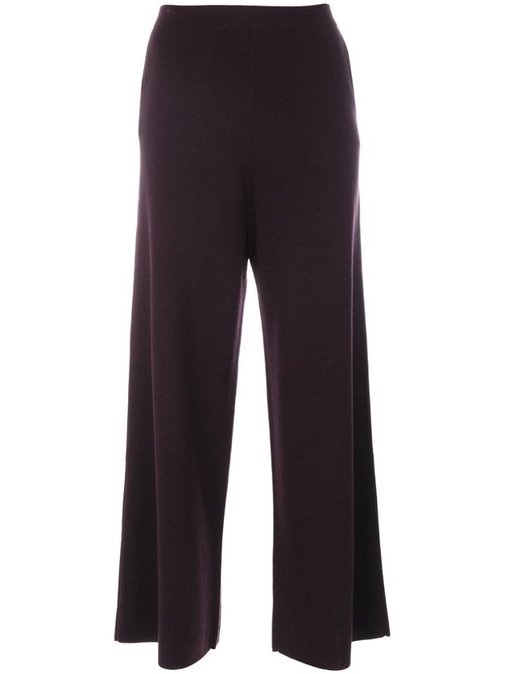 Allude Wide Leg Trousers - Pink & Purple