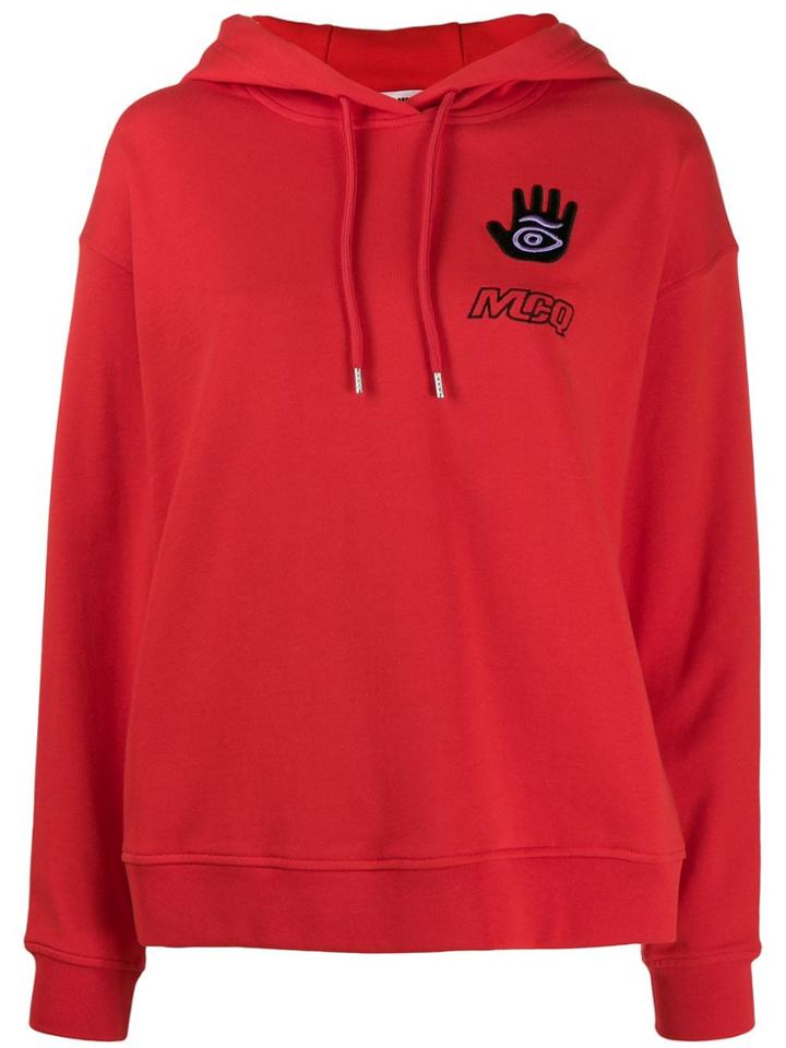 Mcq Alexander Mcqueen Loose-fit Embroidered Logo Hoodie