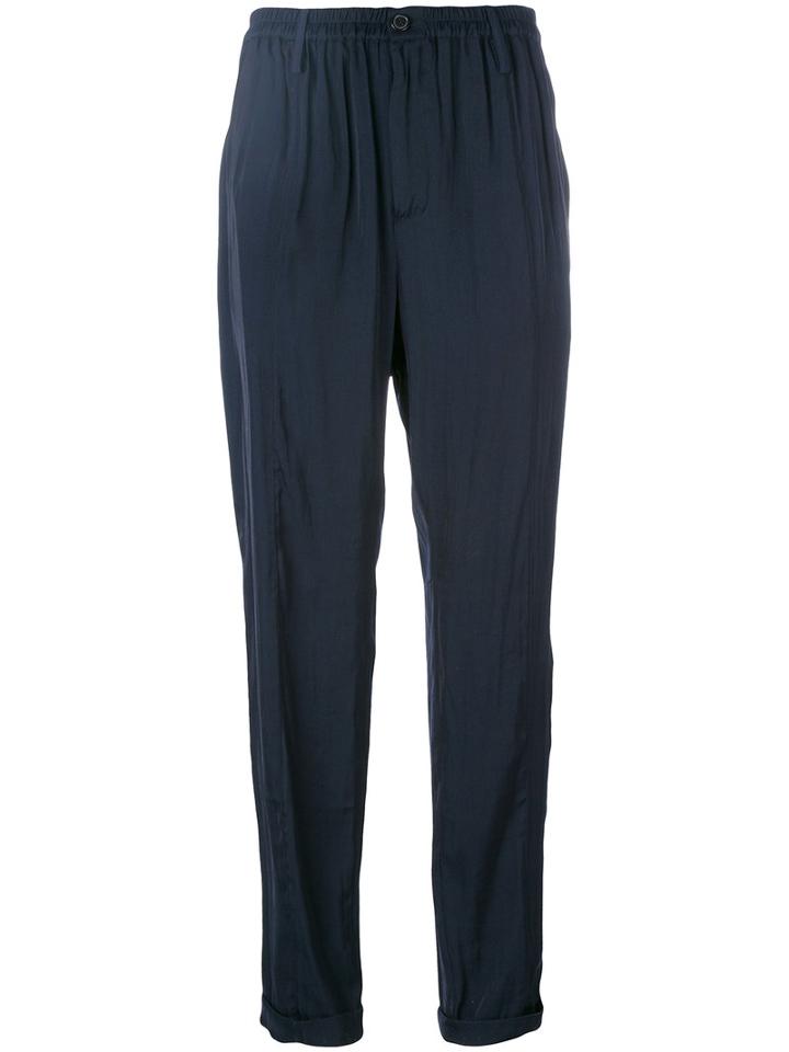 Wunderkind - Silky Cropped Trousers - Women - Polyester - 38, Women's, Blue, Polyester