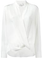 3.1 Phillip Lim V-neck Top, Women's, Size: 8, White, Silk