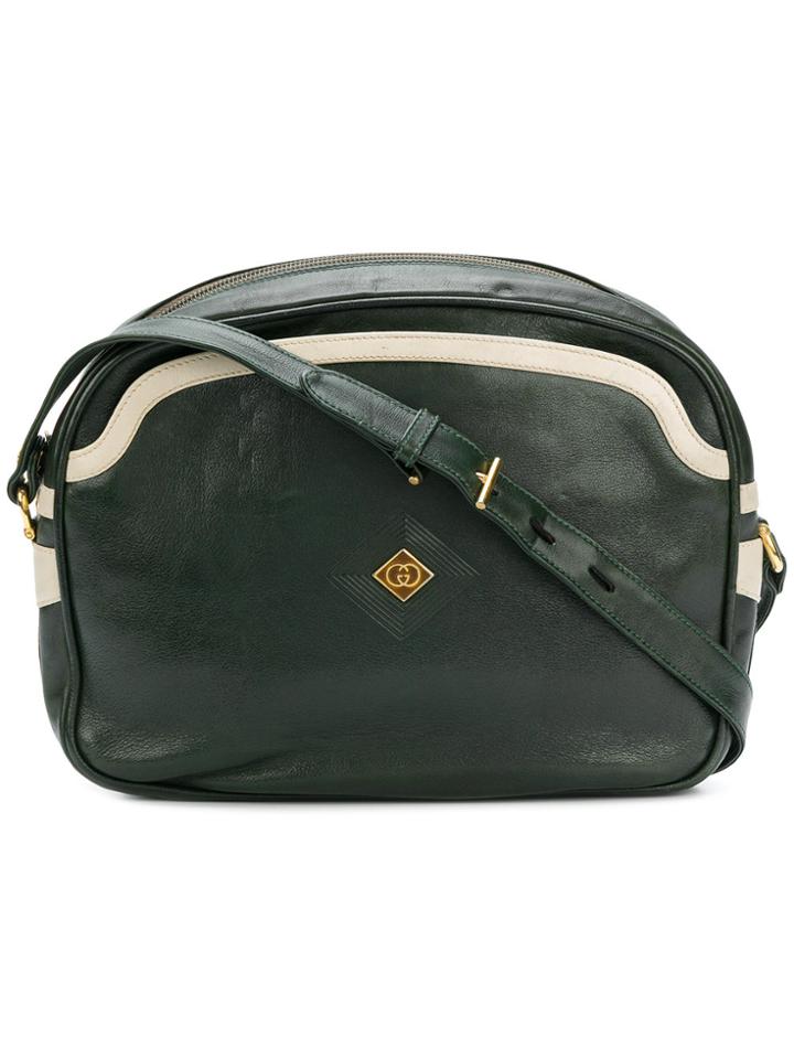 Gucci Vintage 70's Logo Shoulder Bag - Green