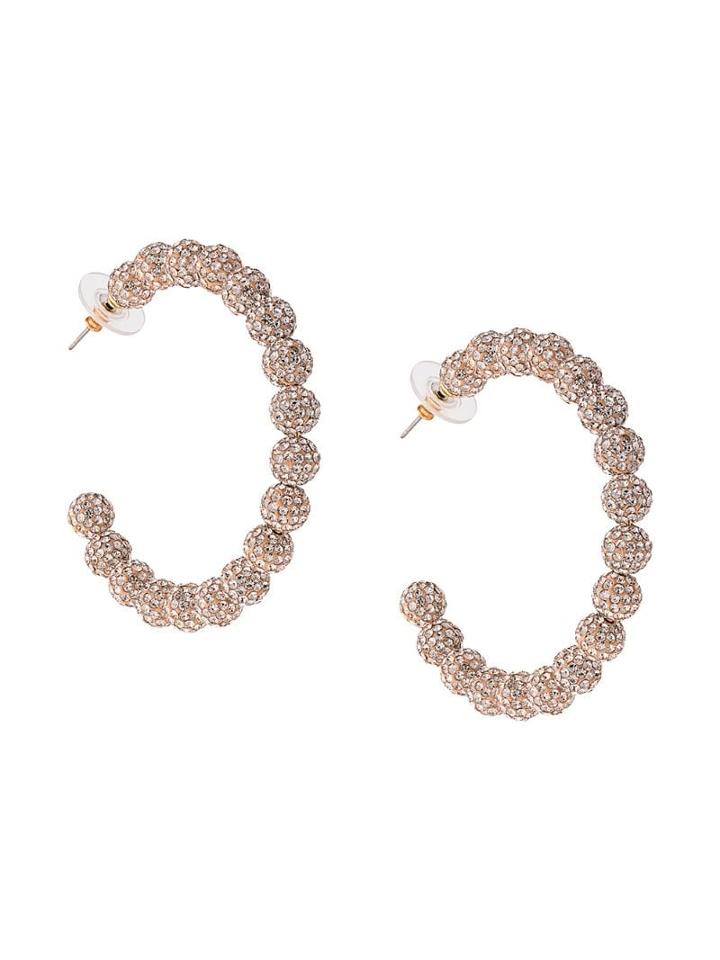 Lele Sadoughi Slim Stardust Hoop Earrings - Metallic