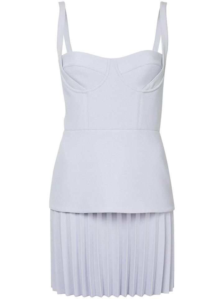 Dion Lee Bustier Pleated Mini Dress - Pink & Purple