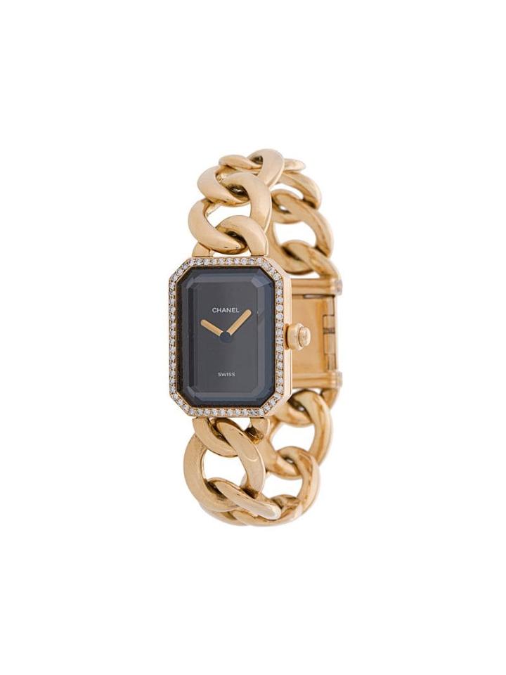 Chanel Pre-owned Rectangular Face Chain Watch - Metallic