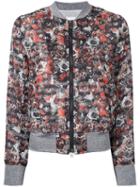 Roar - Flower Detail Bomber Jacket - Women - Polyester - Ii, Polyester