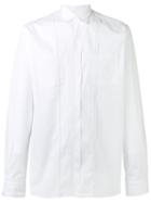 Lanvin Front Seam Stitch Shirt, Men's, Size: 39, White, Cotton