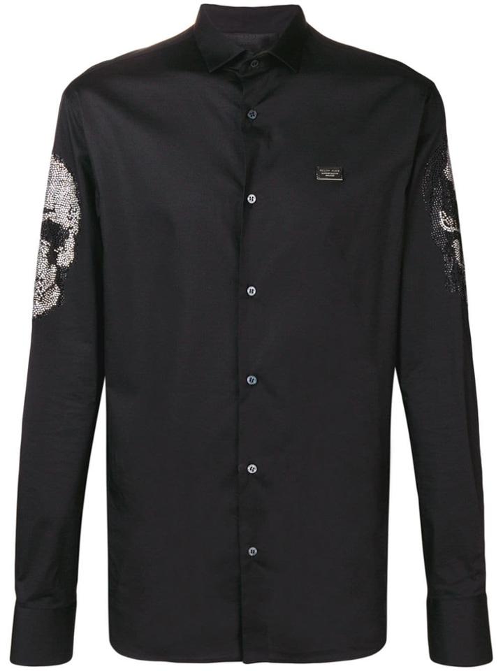 Philipp Plein Platinum Skull Shirt - Black