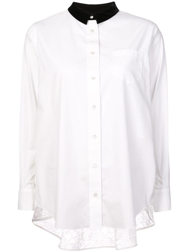 Sacai Contrast Collar Shirt - White