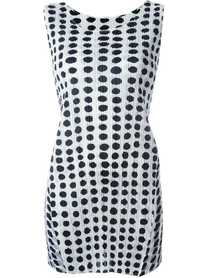 Pleats Please By Issey Miyake Dot Print Pleated Top