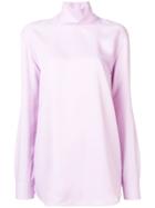 Helmut Lang High Neck Top - Purple