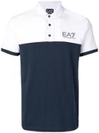 Ea7 Emporio Armani Logo Contrast Polo Shirt - White