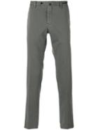 Pt01 - Fitted Trousers - Men - Silk/cotton/spandex/elastane - 54, Grey, Silk/cotton/spandex/elastane