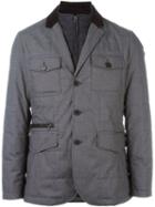 Hackett 'mayfair' Zip Out Jacket, Men's, Size: Xl, Grey, Cotton/polyamide/polyester/sheep Skin/shearling
