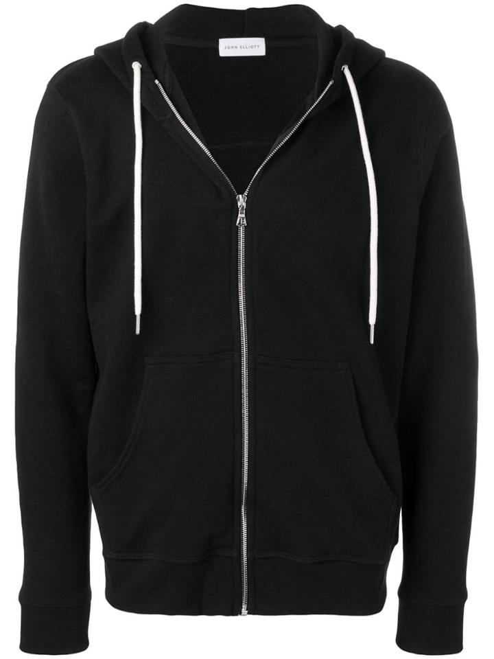 John Elliott Knitted Zip Hoodie - Black