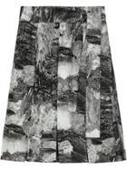 Burberry Dreamscape Print Pleated Silk Tie-waist Skirt - Black