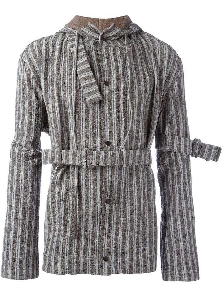 Craig Green Striped Belted Hooded Jacket