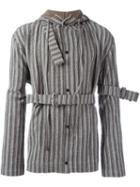 Craig Green Striped Belted Hooded Jacket