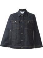 Givenchy Denim Cape Jacket, Women's, Size: 36, Blue, Cotton/spandex/elastane