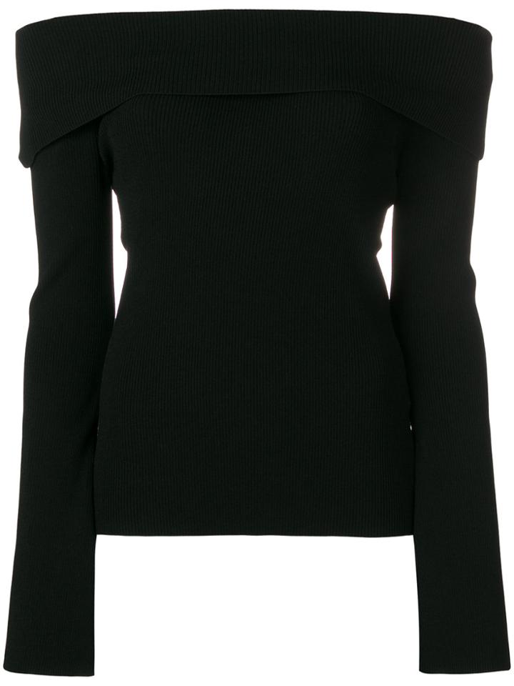 P.a.r.o.s.h. Off-shoulder Fitted Top - Black