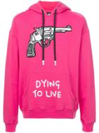 Haculla Dying To Live Patch Hoodie - Pink