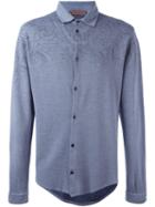 Etro Paisley Print Shirt, Men's, Size: Medium, Blue, Silk/cotton