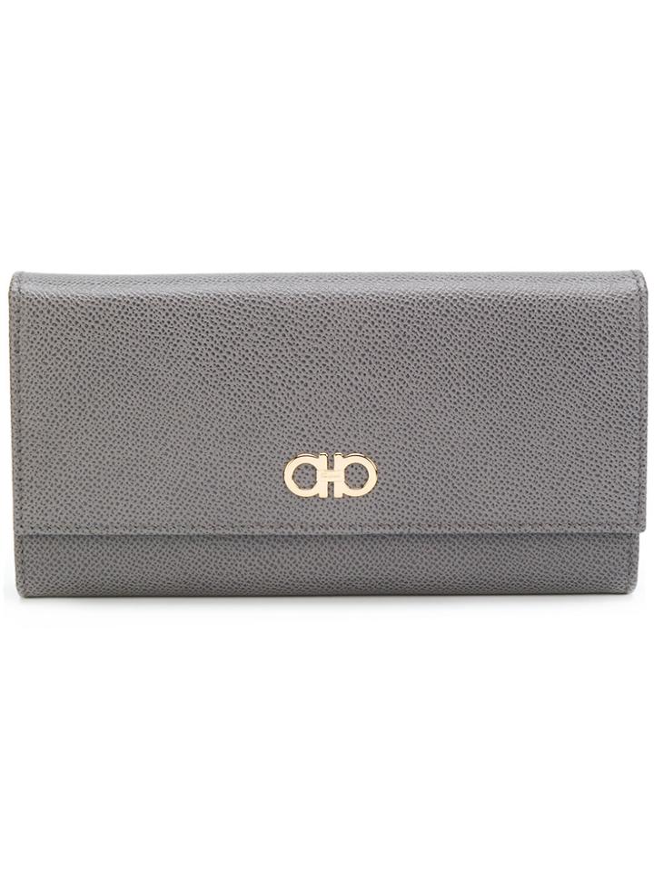 Salvatore Ferragamo Double Gancio Purse - Grey