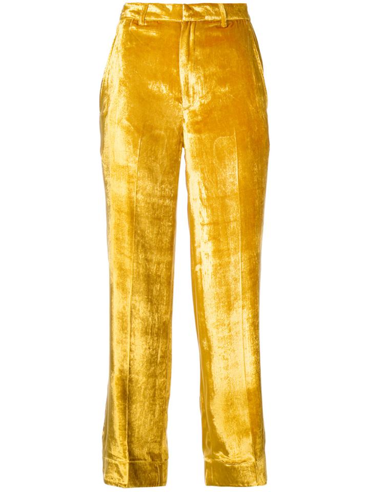 Tome Cropped Trousers - Yellow & Orange