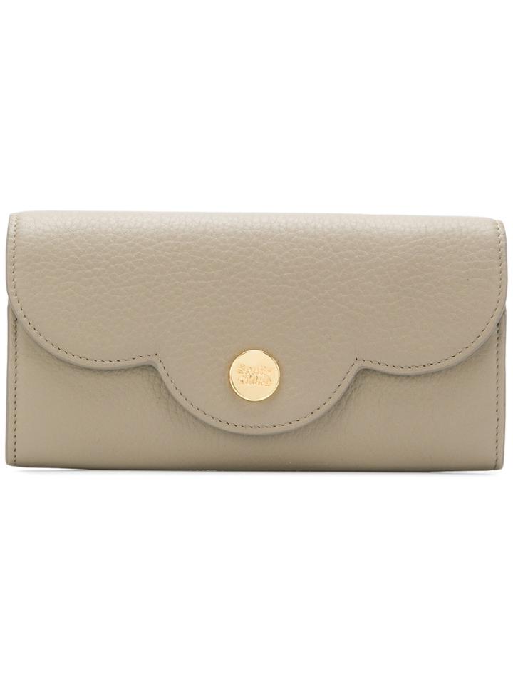 See By Chloé Scallop Trim Wallet - Grey