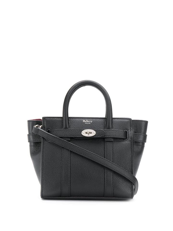 Mulberry Micro Bayswater Classic Grain Tote - Black