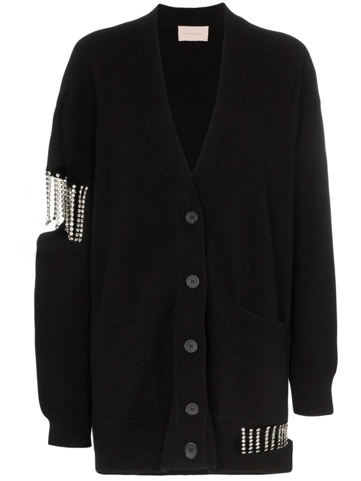 Christopher Kane Crystal Cupchain Cardigan - Black