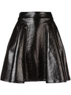 Beaufille Varnished Flared Skirt - Black