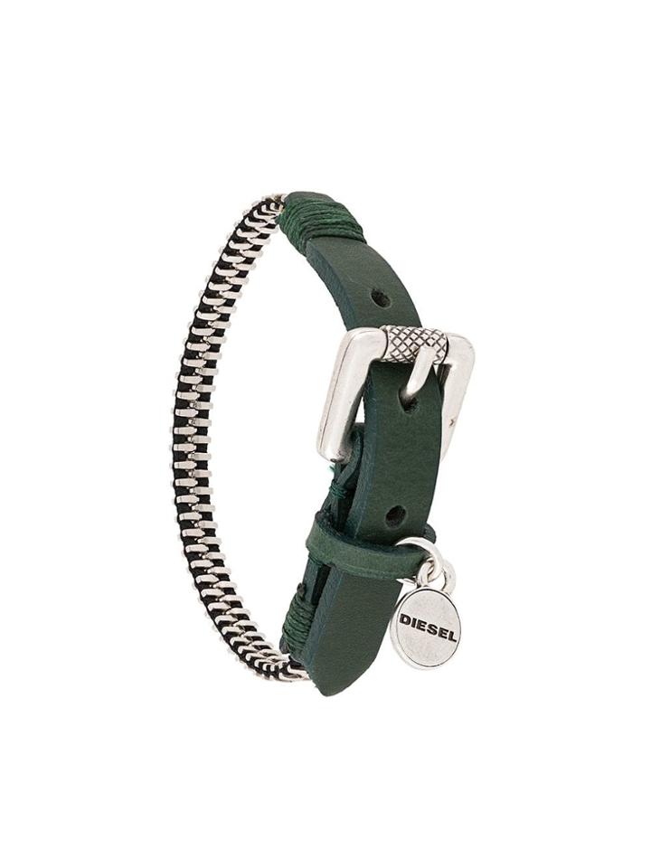Diesel Engraved Buckle Cuff - Green