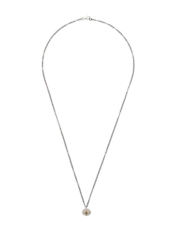 Rosa Maria Embellished Pendant Necklace - Silver