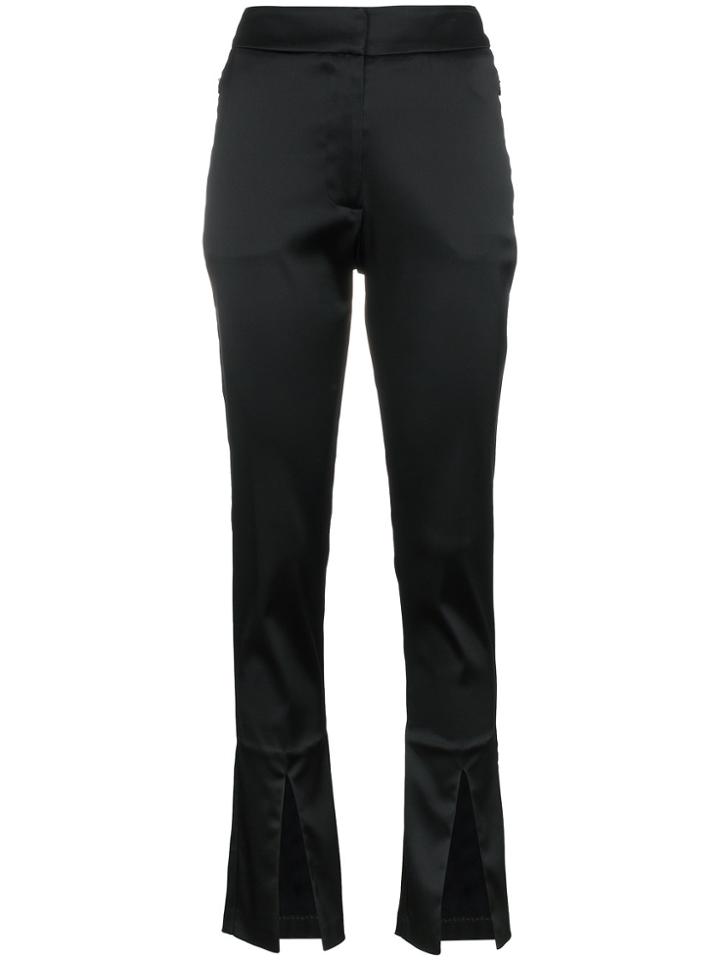 Beaufille Lenea Satin Slim Leg Trousers - Black