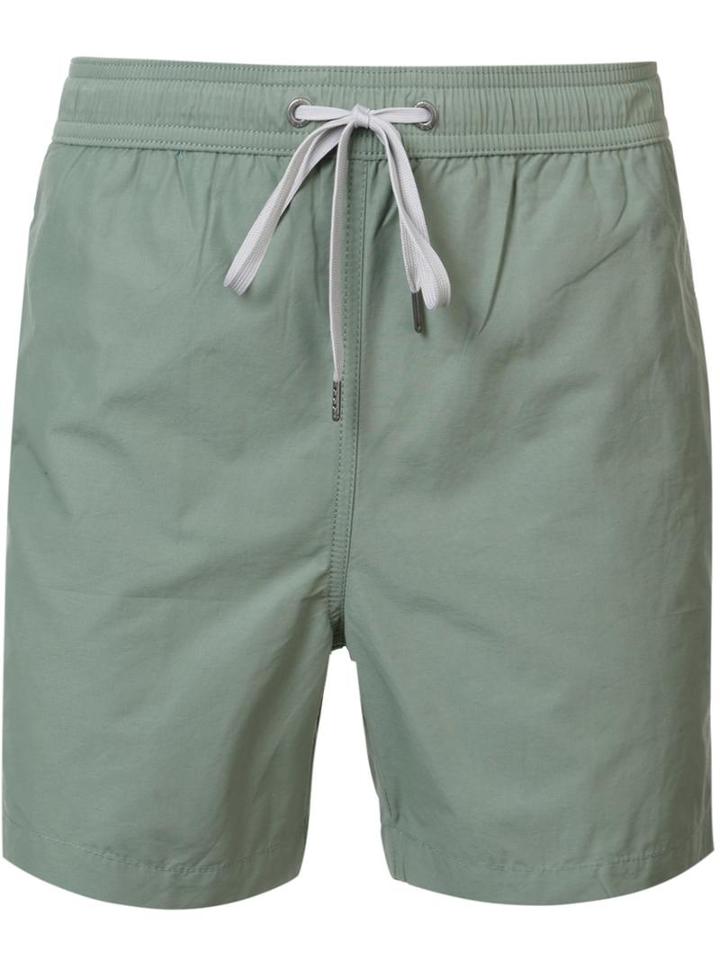 Onia 'charles' Swim Shorts, Men's, Size: Large, Green, Cotton/nylon -12