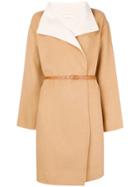 Jean Paul Knott Double Faced Cape Coat - Nude & Neutrals