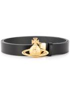 Vivienne Westwood Orbit Buckle Belt - Black