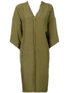 A.f.vandevorst Oversized Silk Dress - Green