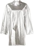 A.w.a.k.e. - Mock Metallic (grey) Silver Tunic - Women - Cotton - Xs, Cotton