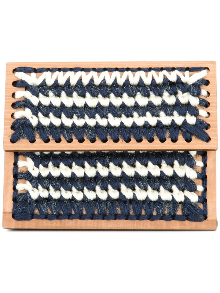 711 Luciene Copacabana Macramé Clutch - Blue