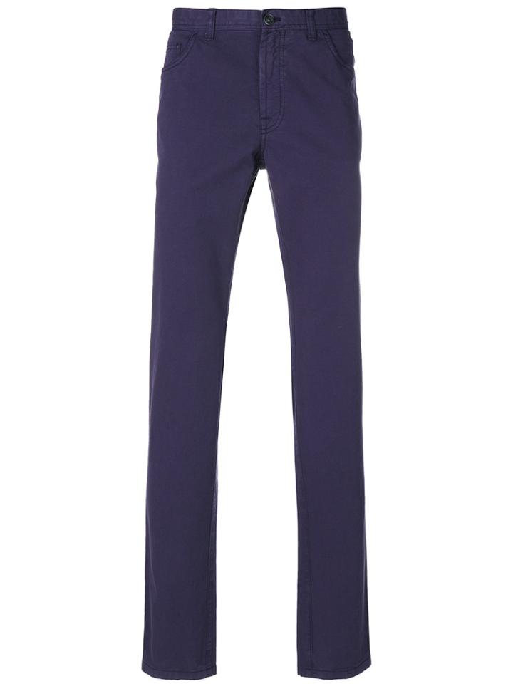 Brioni Straight Leg Trousers - Blue