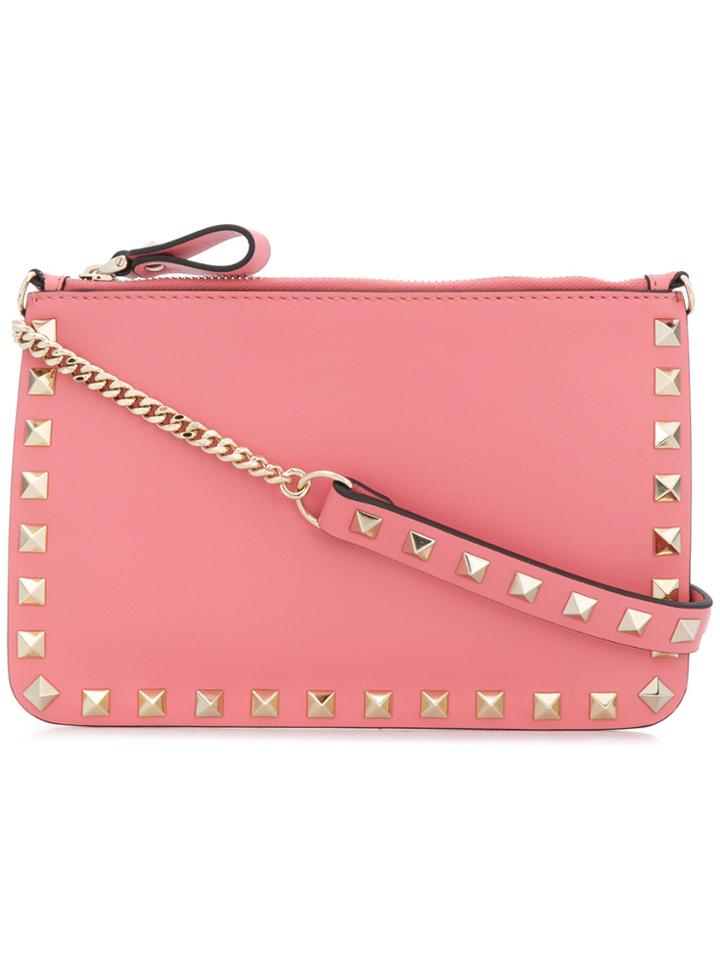 Valentino Rockstud Clutch Bag - Pink & Purple