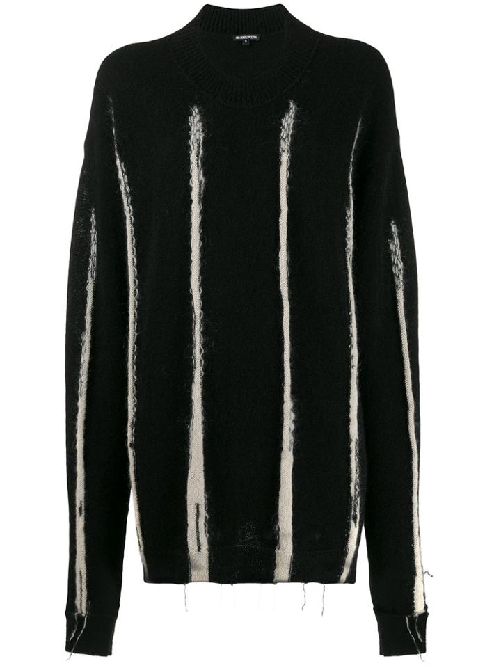 Ann Demeulemeester Oversized Striped Jumper - Black